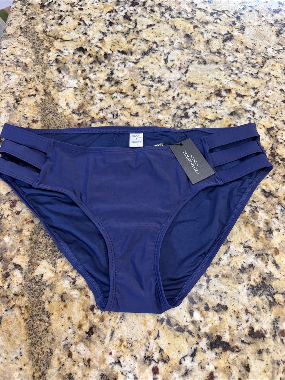 Ocean Blues Navy Strappy Bikini Bottom